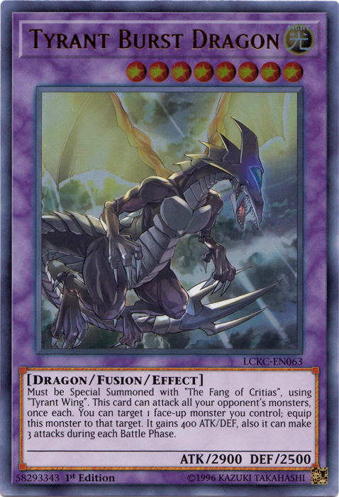 Tyrant Burst Dragon [LCKC-EN063] Ultra Rare | Amazing Games TCG