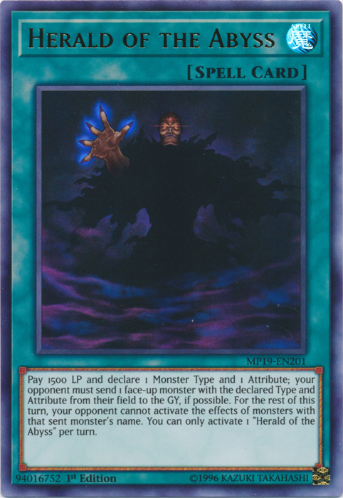 Herald of the Abyss [MP19-EN201] Ultra Rare | Amazing Games TCG