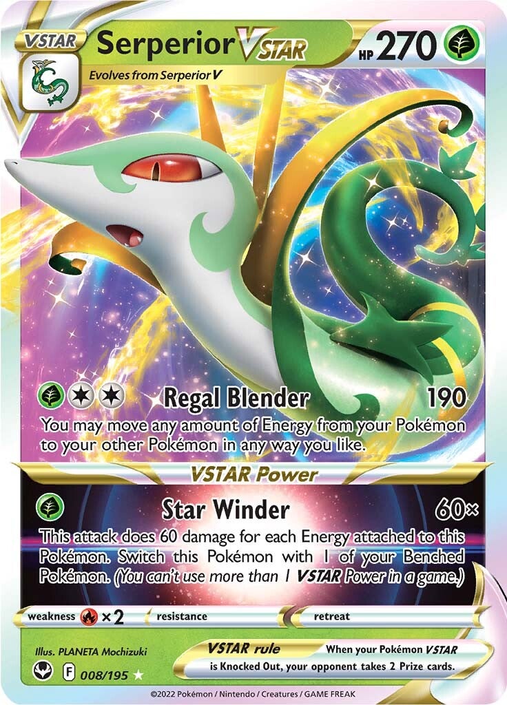 Serperior VSTAR (008/195) [Sword & Shield: Silver Tempest] | Amazing Games TCG