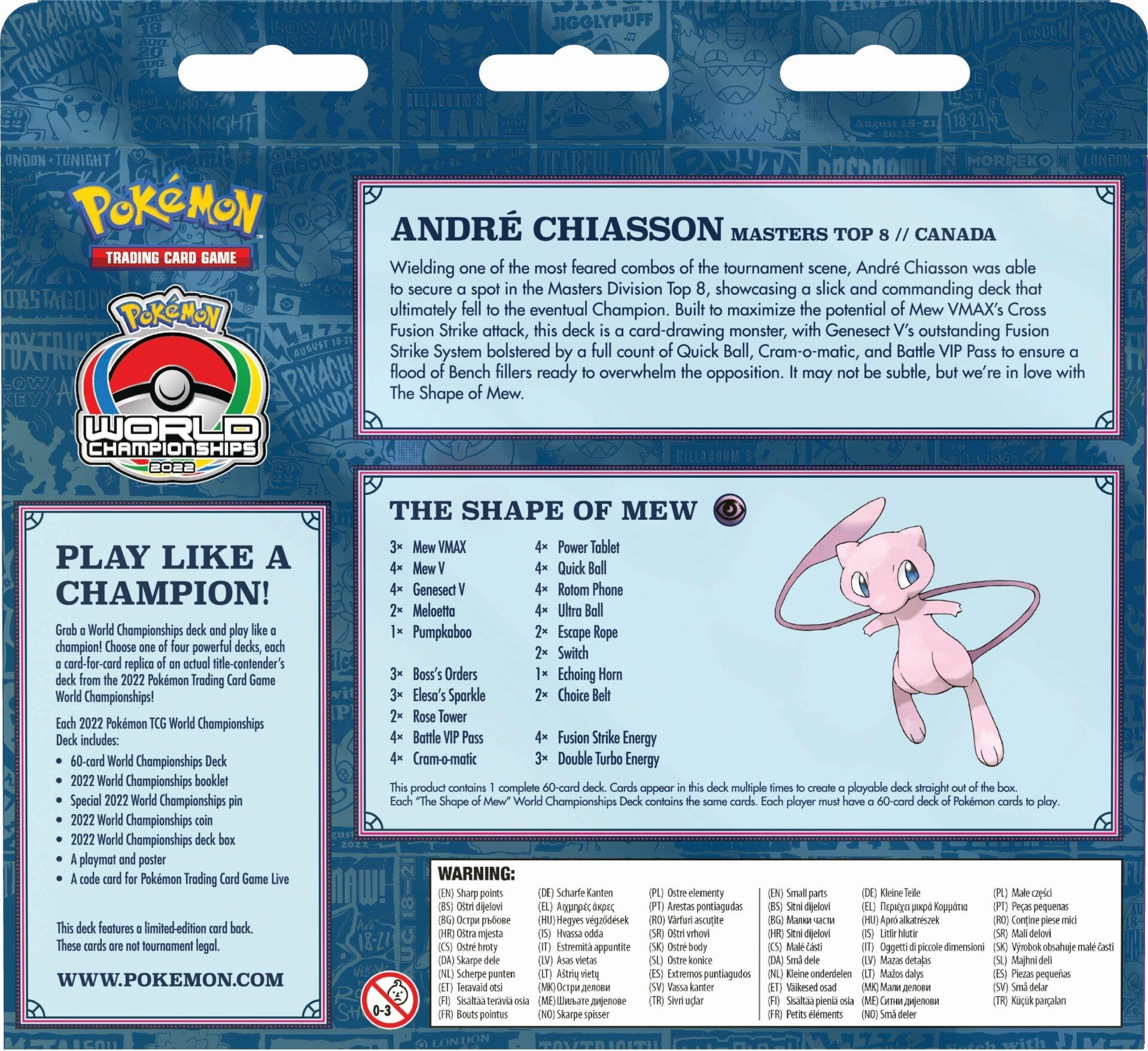 2022 World Championships Deck (The Shape of Mew - Andre Chiasson) | Amazing Games TCG