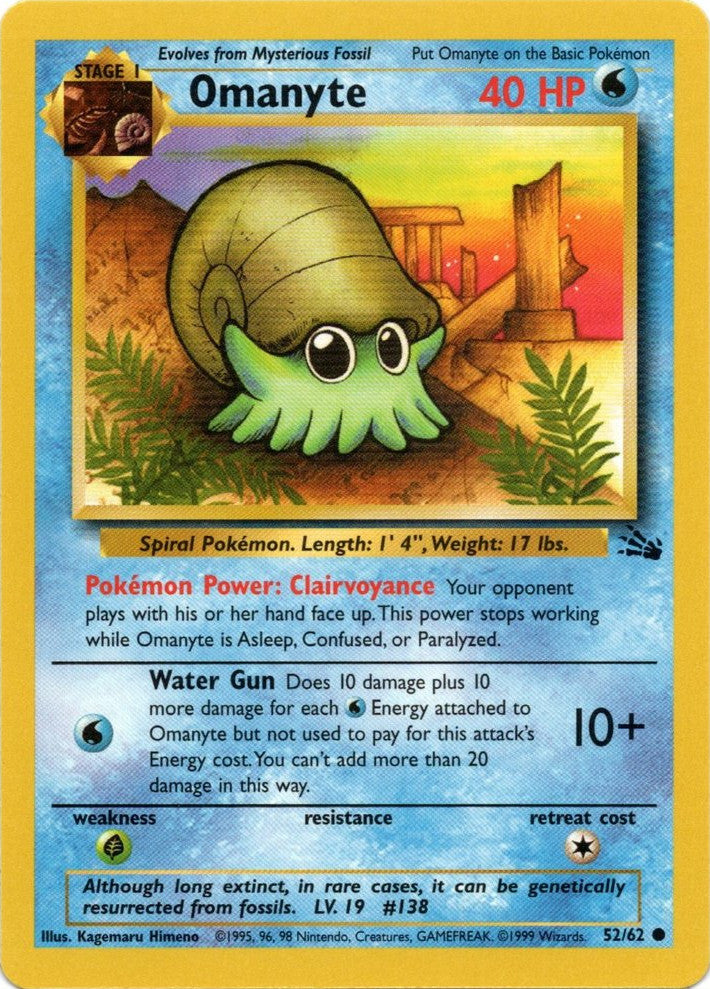 Omanyte (52/62) [Fossil Unlimited] | Amazing Games TCG