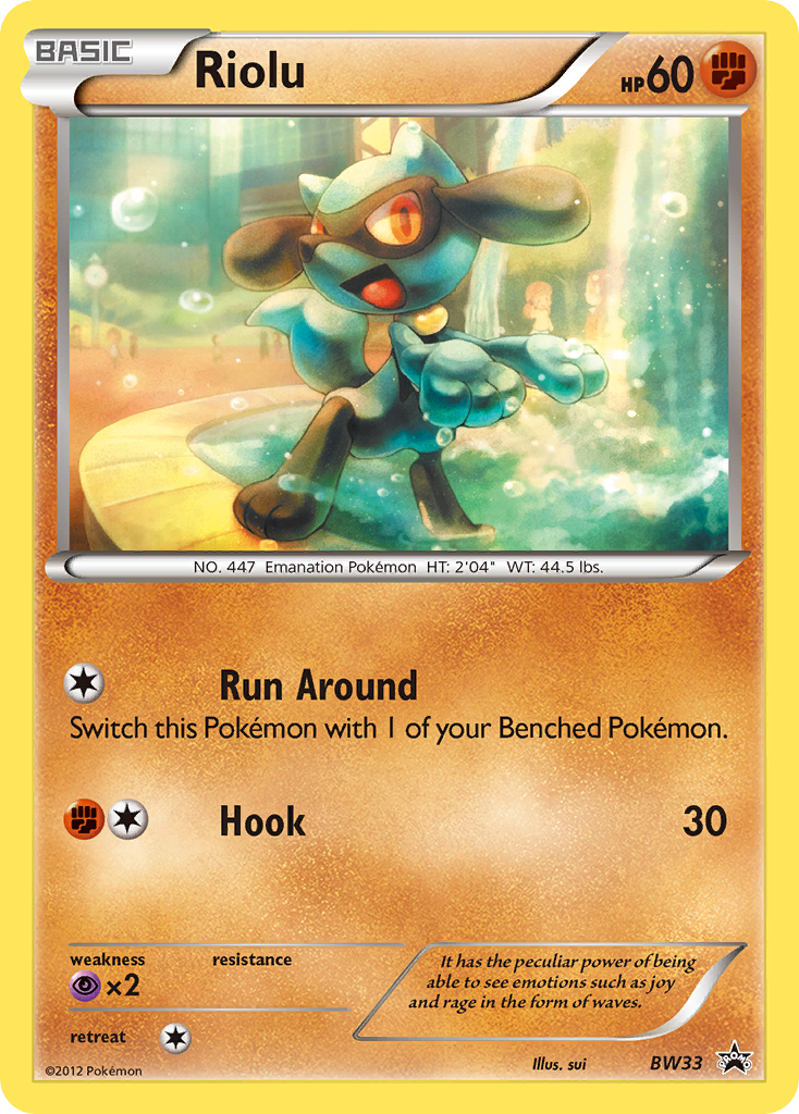 Riolu (BW33) [Black & White: Black Star Promos] | Amazing Games TCG