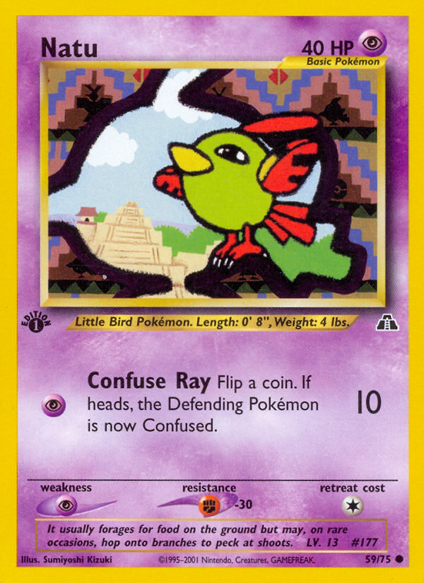 Natu (59/75) [Neo Discovery 1st Edition] | Amazing Games TCG