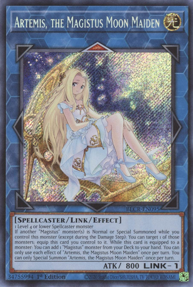 Artemis, the Magistus Moon Maiden [BLCR-EN095] Secret Rare | Amazing Games TCG