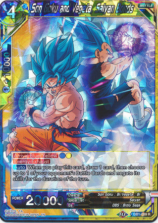 Son Goku and Vegeta, Saiyan Bonds (DB1-089) [Dragon Brawl] | Amazing Games TCG