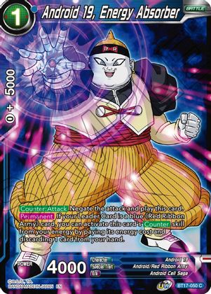 Android 19, Energy Absorber (BT17-050) [Ultimate Squad] | Amazing Games TCG