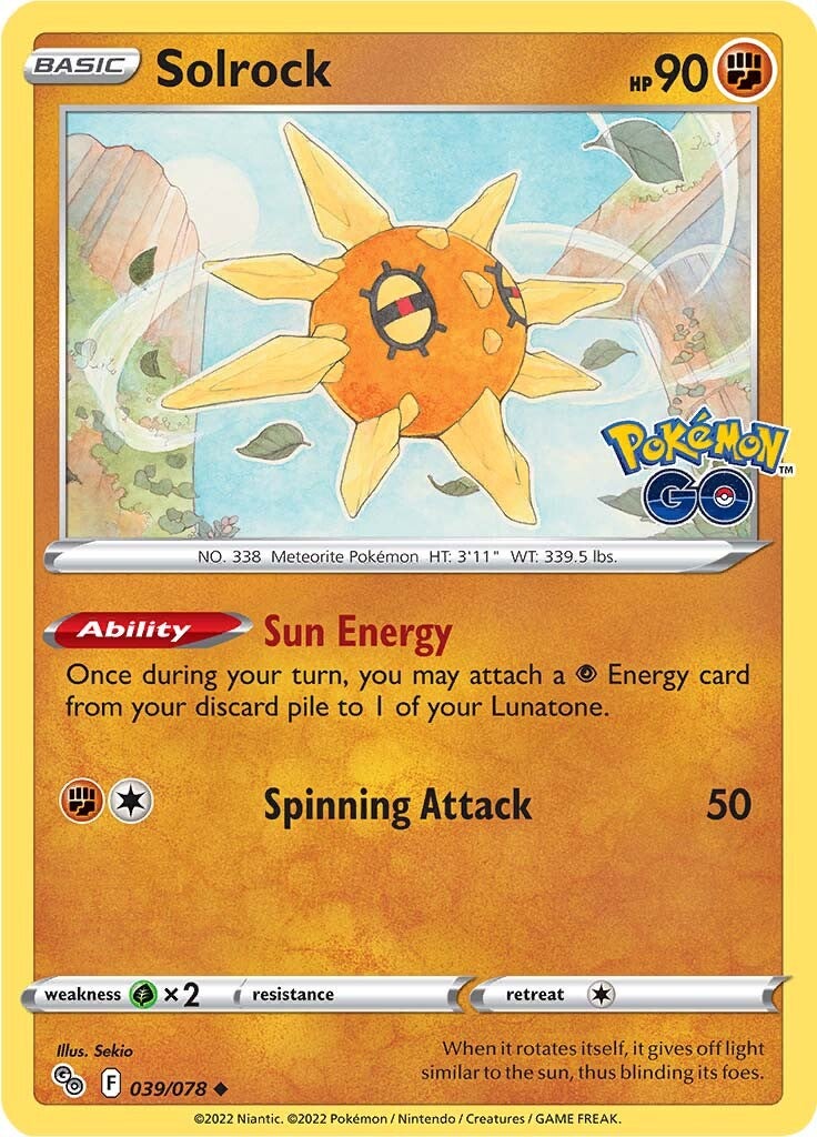 Solrock (039/078) [Pokémon GO] | Amazing Games TCG