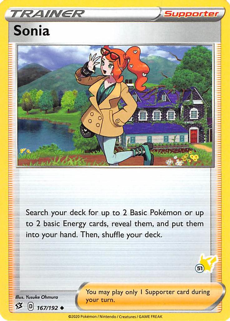 Sonia (167/192) (Pikachu Stamp #51) [Battle Academy 2022] | Amazing Games TCG