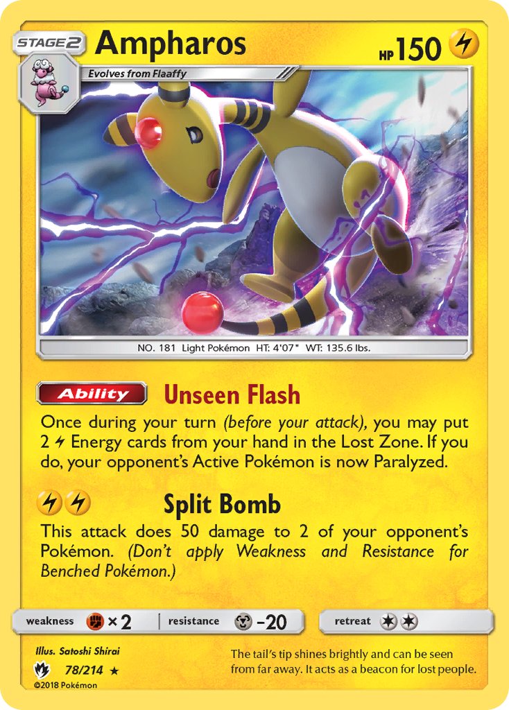 Ampharos (78/214) (Theme Deck Exclusive) [Sun & Moon: Lost Thunder] | Amazing Games TCG