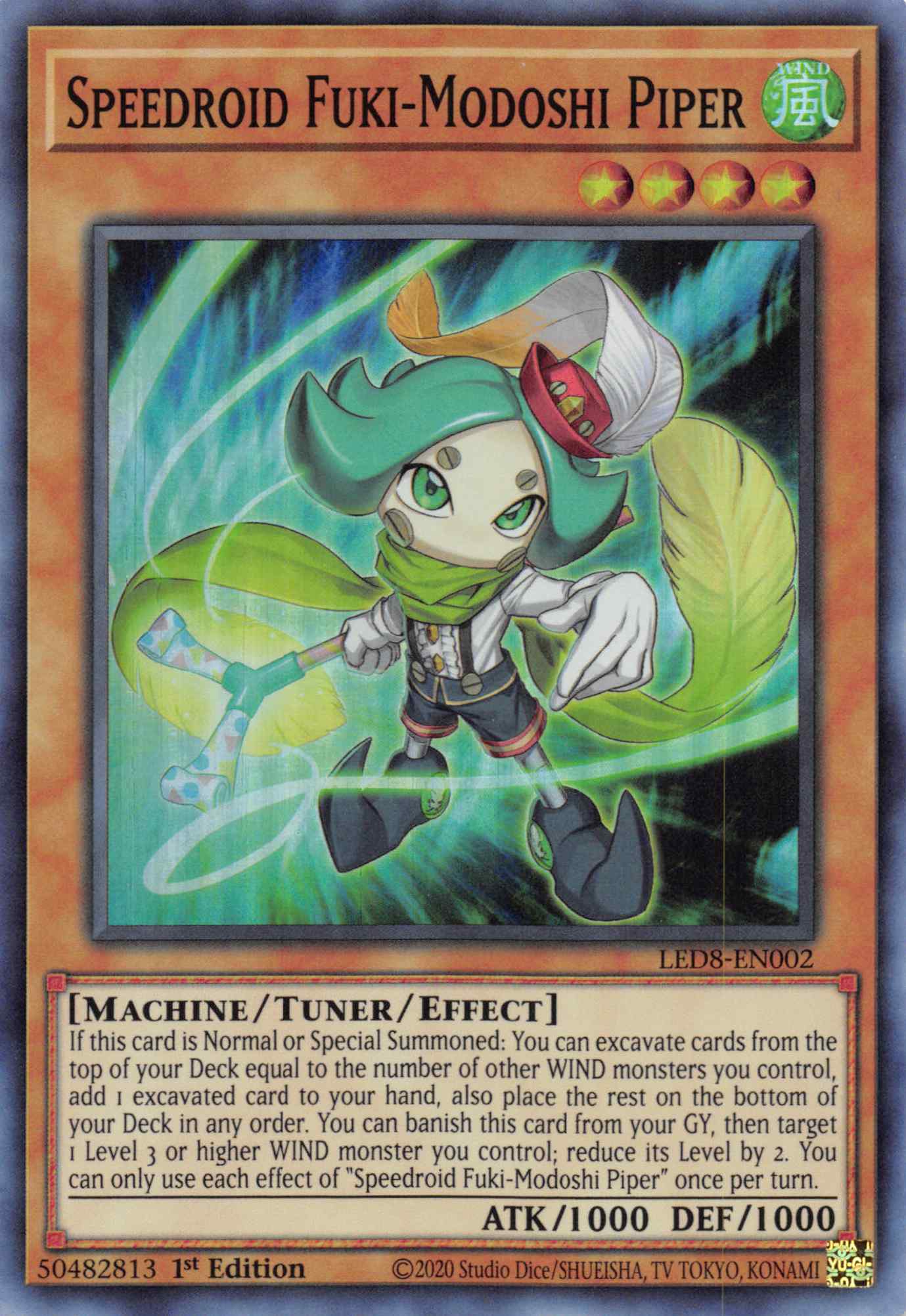 Speedroid Fuki-Modoshi Piper [LED8-EN002] Super Rare | Amazing Games TCG