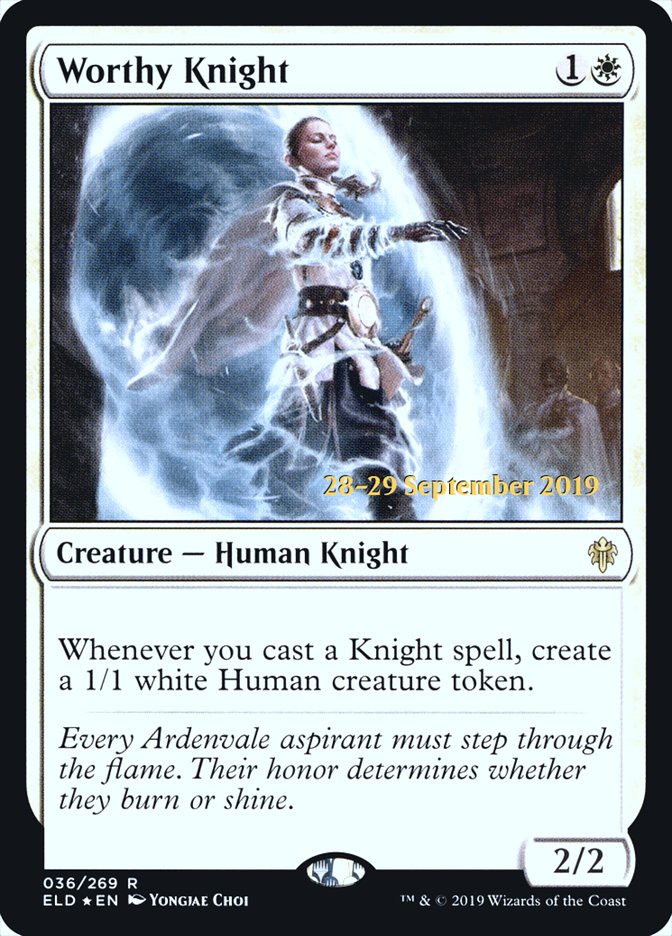 Worthy Knight  [Throne of Eldraine Prerelease Promos] | Amazing Games TCG