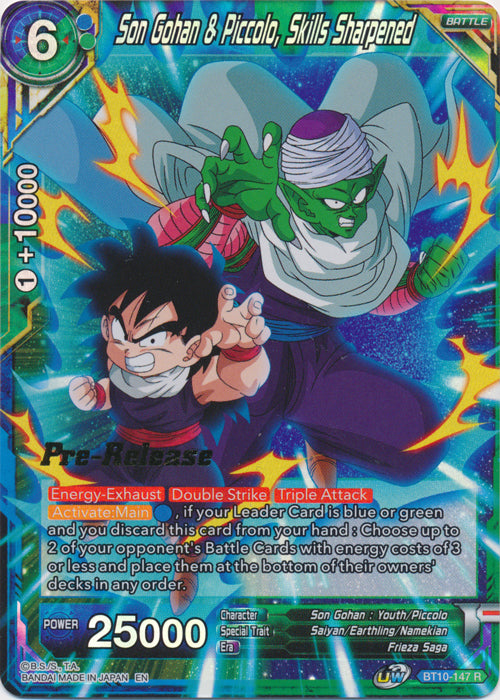 Son Gohan & Piccolo, Skills Sharpened (BT10-147) [Rise of the Unison Warrior Prerelease Promos] | Amazing Games TCG