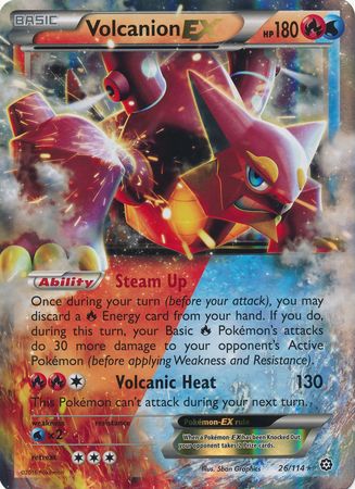 Volcanion EX (26/114) (Jumbo Card) [XY: Steam Siege] | Amazing Games TCG