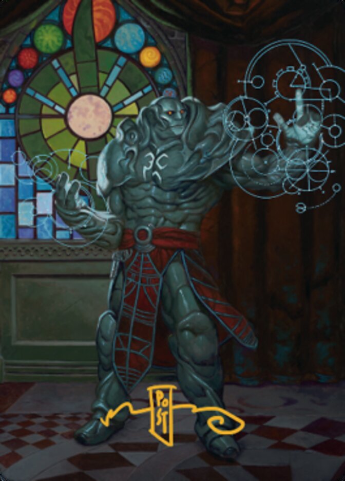 Karn, Living Legacy Art Card 2 (Gold-Stamped Signature) [Dominaria United Art Series] | Amazing Games TCG