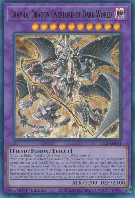 Grapha, Dragon Overlord of Dark World [SR13-EN041] Ultra Rare | Amazing Games TCG