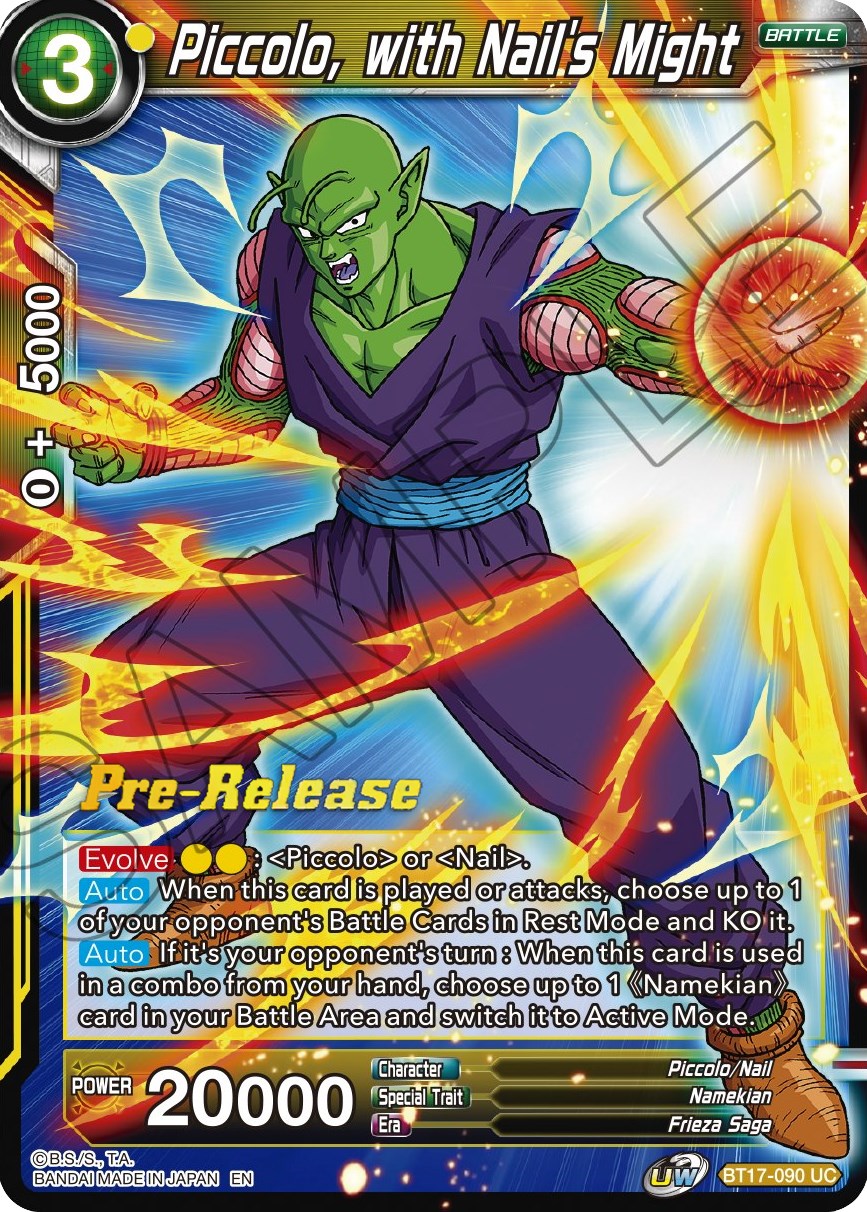 Piccolo, with Nail's Might (BT17-090) [Ultimate Squad Prerelease Promos] | Amazing Games TCG