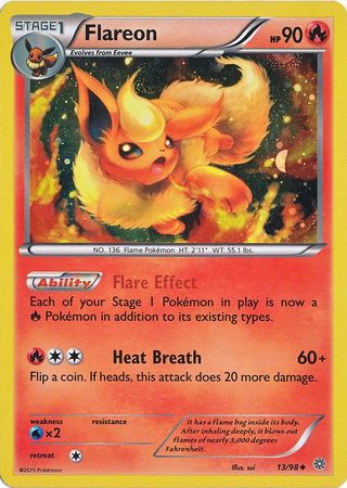 Flareon (13/98) (Cosmos Holo) [XY: Ancient Origins] | Amazing Games TCG