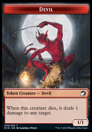 Devil Token [Innistrad: Midnight Hunt Tokens] | Amazing Games TCG