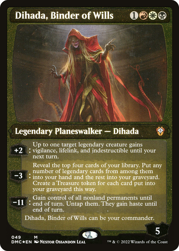 Dihada, Binder of Wills (Showcase Display Commander) [Dominaria United Commander] | Amazing Games TCG