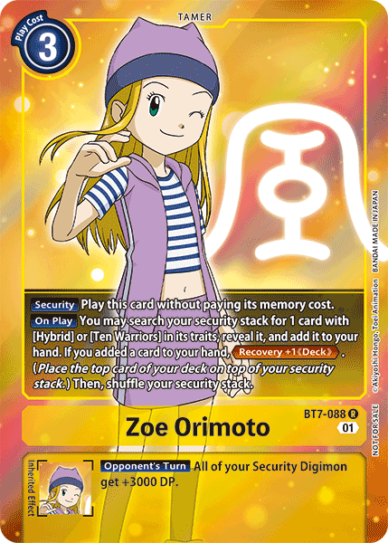 Zoe Orimoto [BT7-088] (Alternative Art - Box Topper) [Next Adventure] | Amazing Games TCG