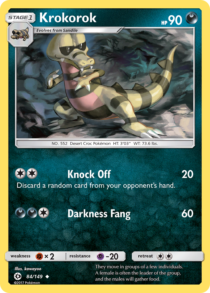 Krokorok (84/149) [Sun & Moon: Base Set] | Amazing Games TCG