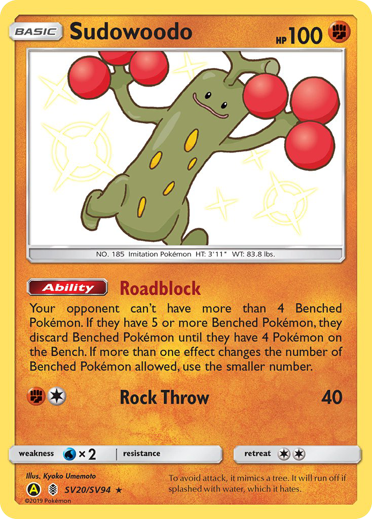 Sudowoodo (SV20/SV94) [Sun & Moon: Hidden Fates - Shiny Vault] | Amazing Games TCG