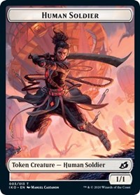 Human Soldier (003) // Zombie Double-sided Token [Commander 2020] | Amazing Games TCG