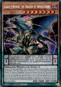 Chaos Emperor, the Dragon of Armageddon [BLAR-EN051] Secret Rare | Amazing Games TCG