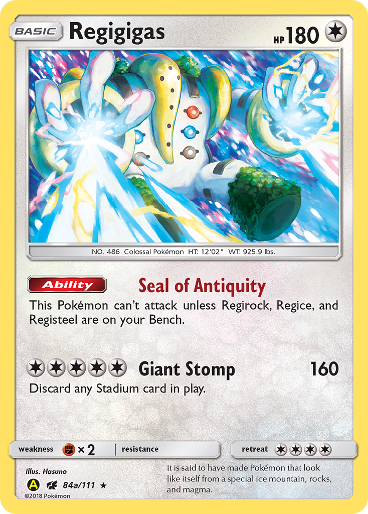 Regigigas (84a/111) (Alternate Art Promo) [Sun & Moon: Crimson Invasion] | Amazing Games TCG