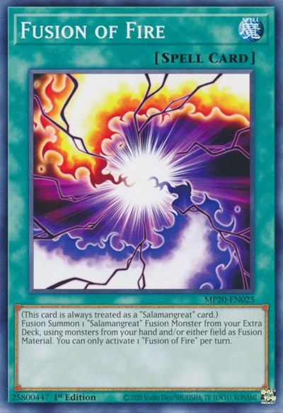 Fusion of Fire [MP20-EN025] Common | Amazing Games TCG