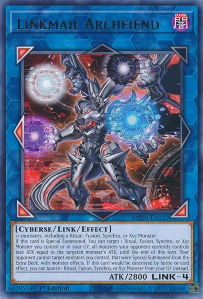 Linkmail Archfiend [MP20-EN125] Rare | Amazing Games TCG