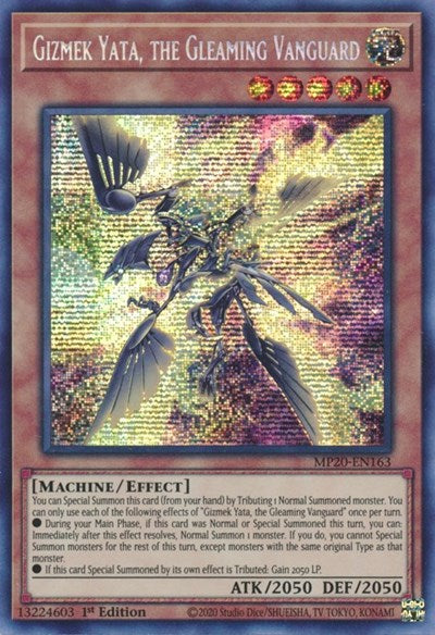 Gizmek Yata, the Gleaming Vanguard [MP20-EN163] Prismatic Secret Rare | Amazing Games TCG