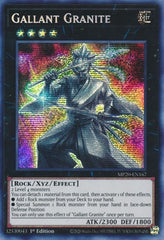 Gallant Granite [MP20-EN167] Prismatic Secret Rare | Amazing Games TCG