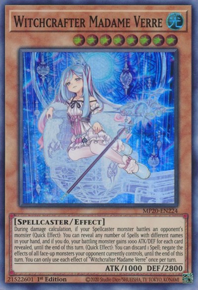 Witchcrafter Madame Verre [MP20-EN224] Super Rare | Amazing Games TCG