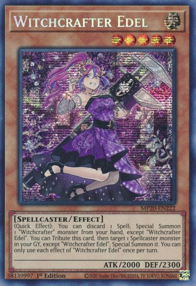 Witchcrafter Edel [MP20-EN222] Prismatic Secret Rare | Amazing Games TCG