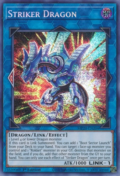 Striker Dragon [MP20-EN204] Prismatic Secret Rare | Amazing Games TCG