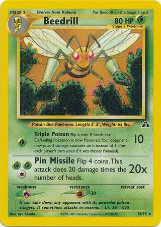 Beedrill (18/75) [Neo Discovery Unlimited] | Amazing Games TCG