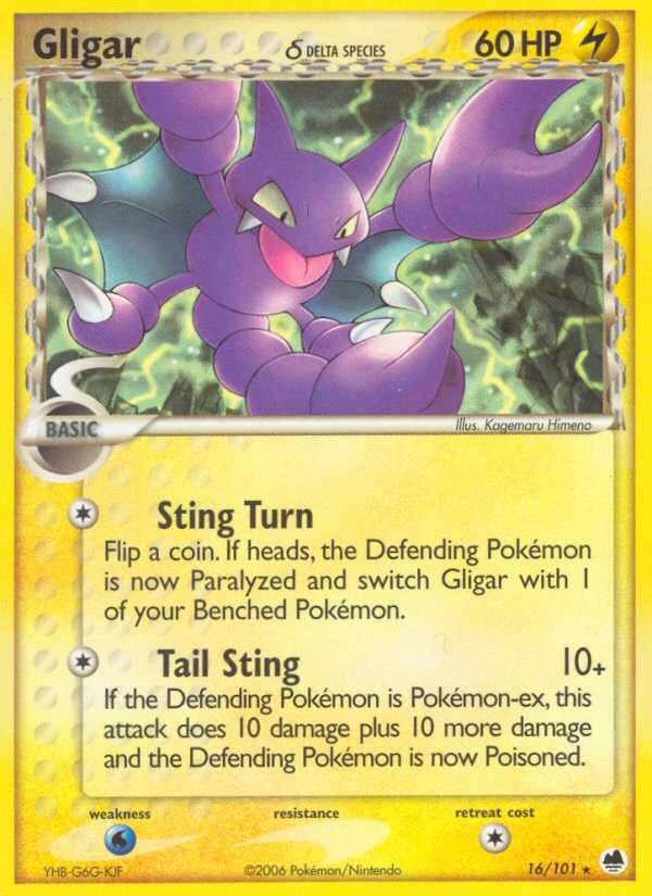 Gligar (16/101) (Delta Species) [EX: Dragon Frontiers] | Amazing Games TCG