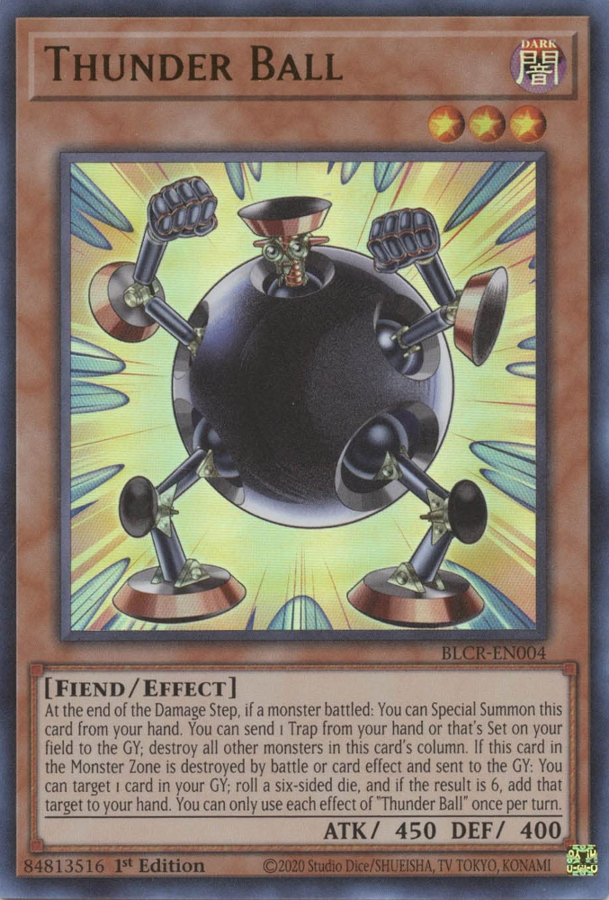 Thunder Ball [BLCR-EN004] Ultra Rare | Amazing Games TCG