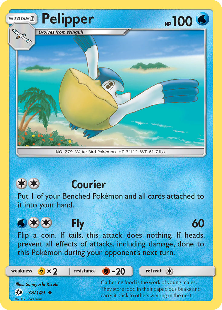 Pelipper (38/149) [Sun & Moon: Base Set] | Amazing Games TCG