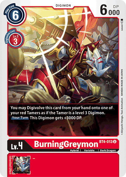 BurningGreymon [BT4-013] [Great Legend] | Amazing Games TCG