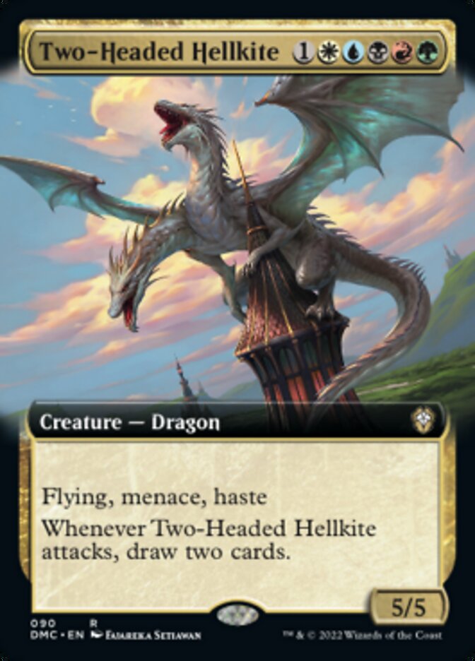 Two-Headed Hellkite (Extended Art) [Dominaria United Commander] | Amazing Games TCG