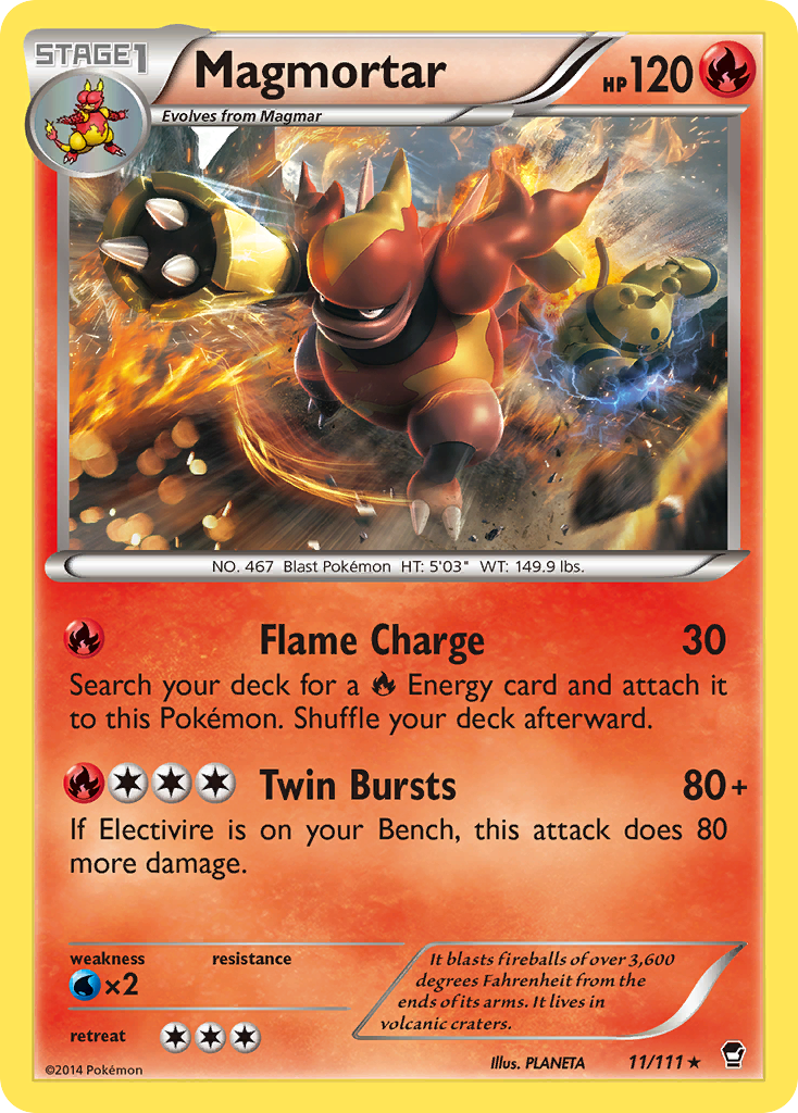 Magmortar (11/111) [XY: Furious Fists] | Amazing Games TCG