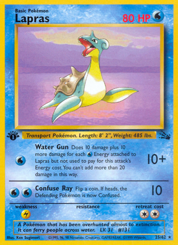 Lapras (25/62) [Fossil 1st Edition] | Amazing Games TCG