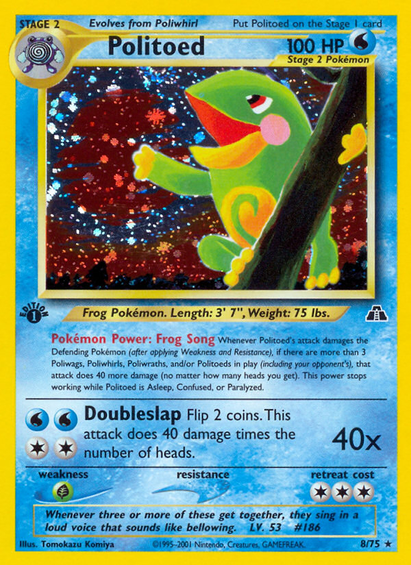 Politoed (8/75) [Neo Discovery 1st Edition] | Amazing Games TCG