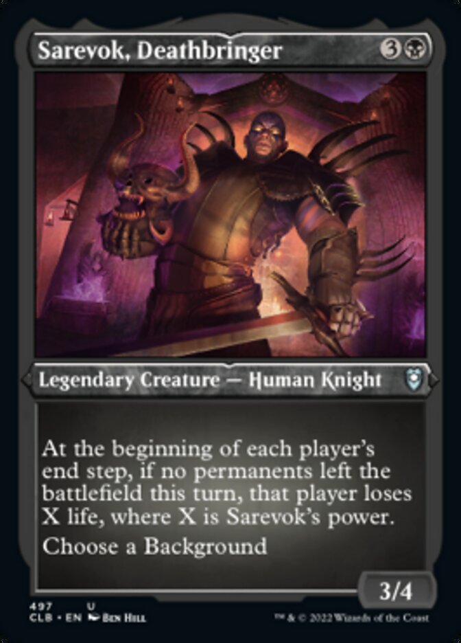 Sarevok, Deathbringer (Foil Etched) [Commander Legends: Battle for Baldur's Gate] | Amazing Games TCG