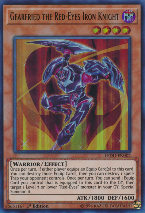 Gearfried the Red-Eyes Iron Knight [LEDU-EN002] Ultra Rare | Amazing Games TCG