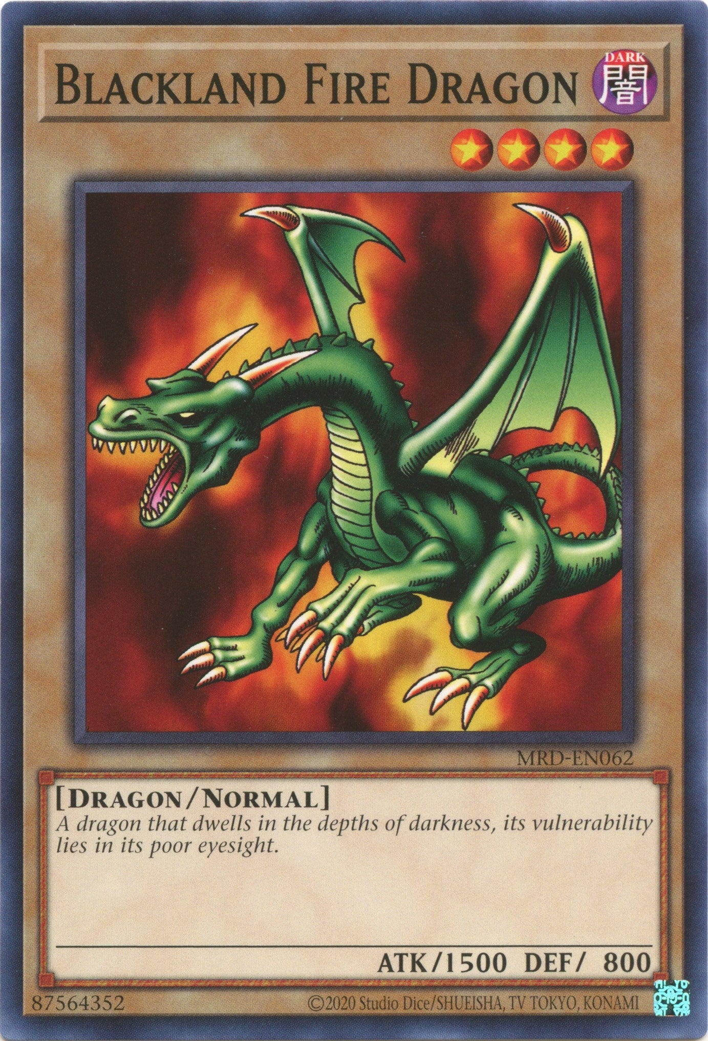 Blackland Fire Dragon (25th Anniversary) [MRD-EN062] Common | Amazing Games TCG