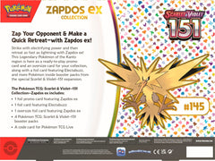 Scarlet & Violet: 151 - Zapdos ex Box | Amazing Games TCG