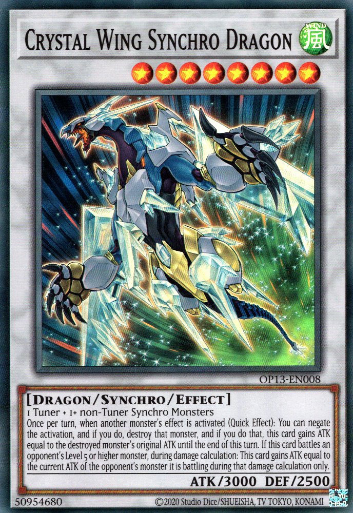 Crystal Wing Synchro Dragon [OP13-EN008] Super Rare | Amazing Games TCG